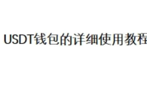 USDT钱包的详细使用教程
