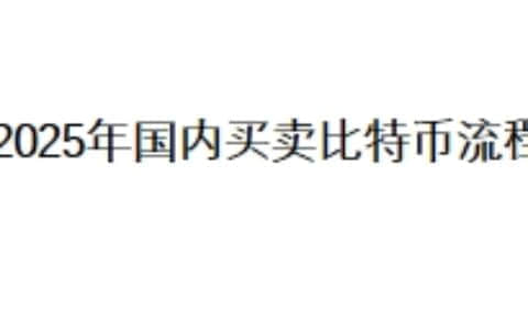2025年国内买卖比特币流程