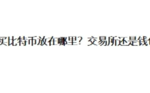 新手购买虚拟货币放在哪里？交易所还是钱包？