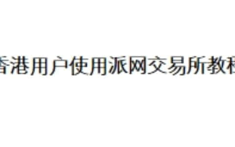 香港用户使用派网交易所教程