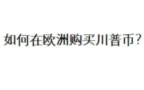如何在欧洲购买川普币？
