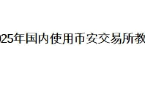 2025年国内使用币安交易所教程