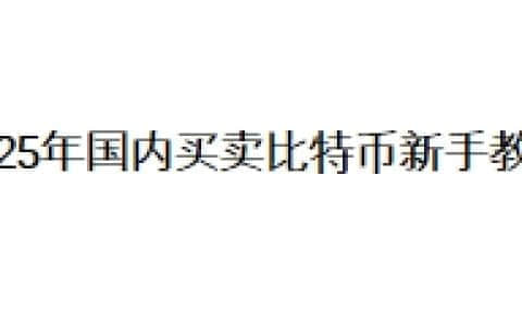 2025年国内买卖比特币新手教程