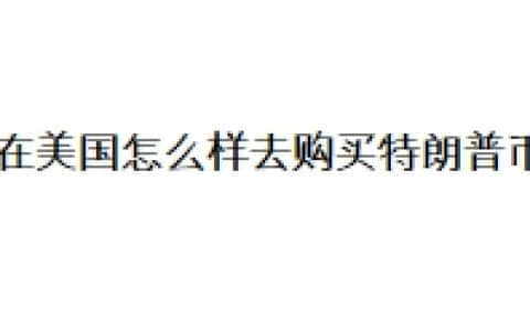 人在美国怎么样去购买特朗普币？