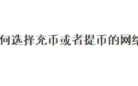 如何选择充币或者提币的网络？