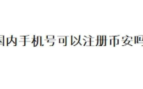 国内手机号可以注册币安吗？