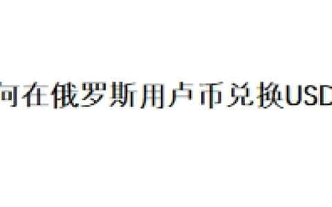 如何在俄罗斯用卢币兑换USDT？