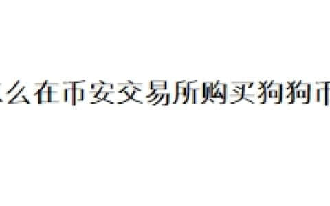 怎么在币安交易所购买狗狗币？