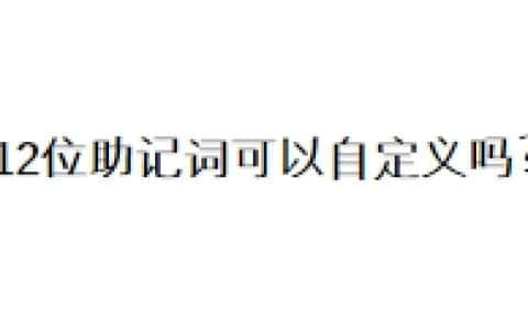 12位助记词可以自定义吗？