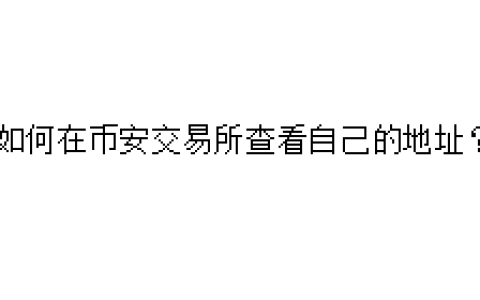 如何在币安交易所查看自己的地址？