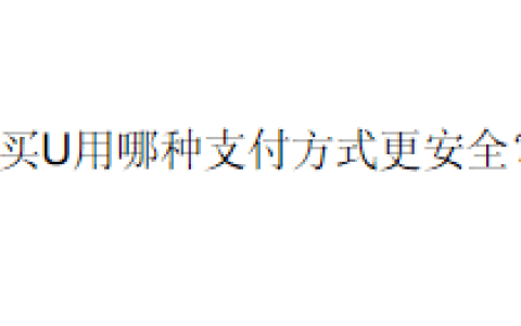 买U用哪种支付方式更安全？