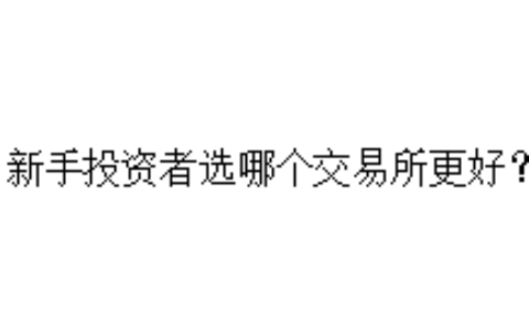 新手投资者选哪个交易所更好？