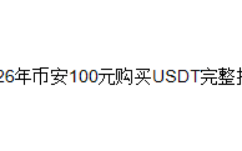 2026年币安100元购买USDT完整指南