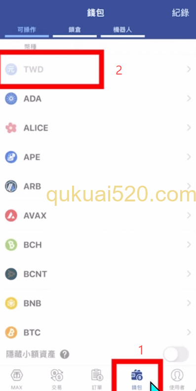 [Max入金账户信息页面]
