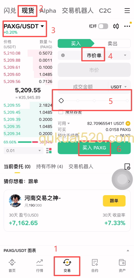 [PAXG现货交易界面]