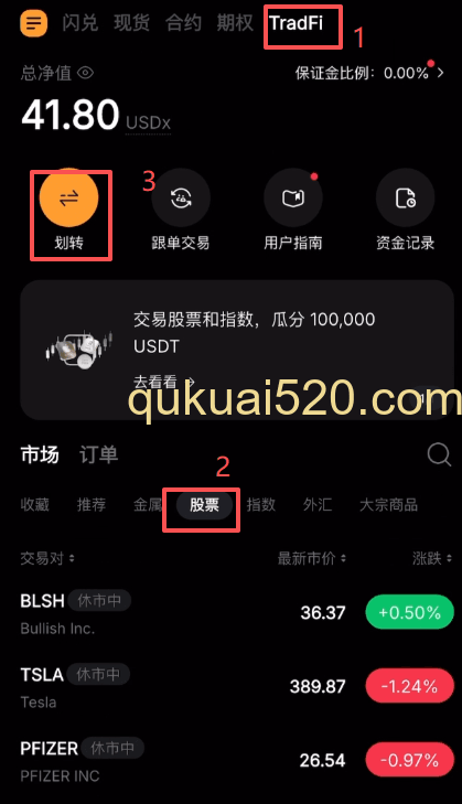 Bybit交易所购买股票代币