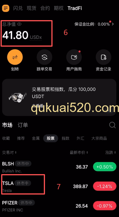 Bybit交易所购买股票代币