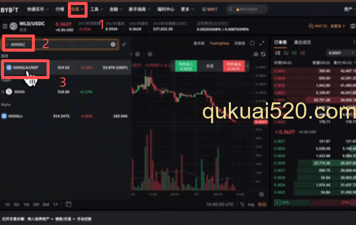 Bitget股票代币页面