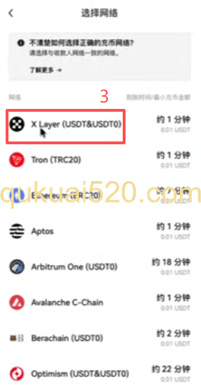 欧易USDT充值页面