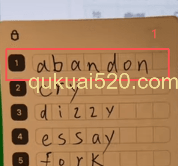 第一个单词abandon举例