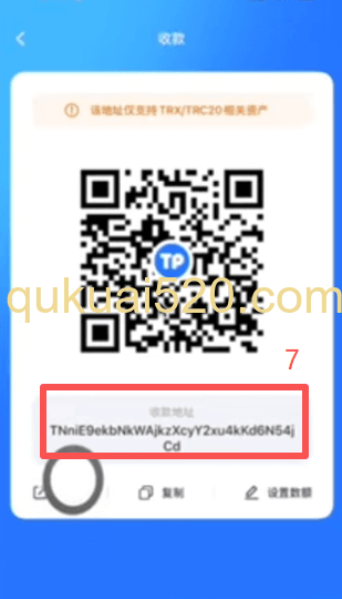 检查USDT波场网络地址页面