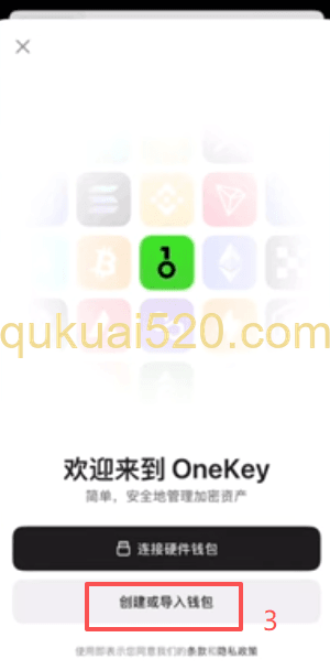 [OneKey钱包导入助记词界面]
