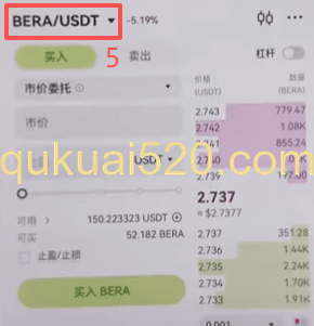 划转到交易账户进行现货买入BTC