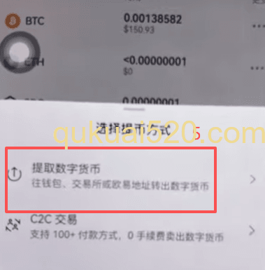 [冷钱包地址类型选择界面]