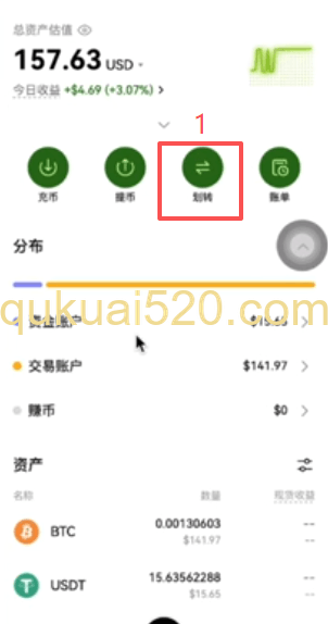 BTC/USDT现货交易界面