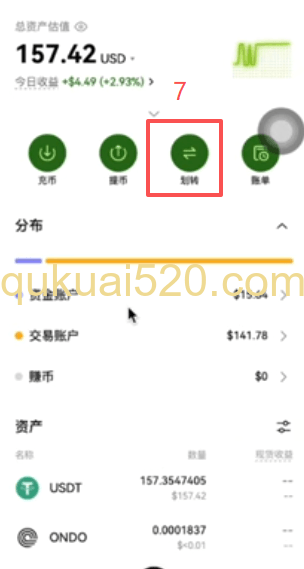 BTC/USDT现货交易界面