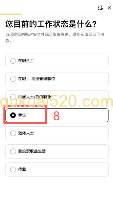 币安KYC认证界面