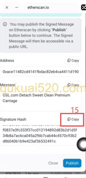 Etherscan签名页面