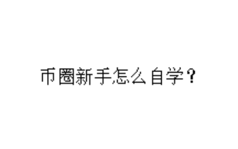 币圈新手怎么自学？