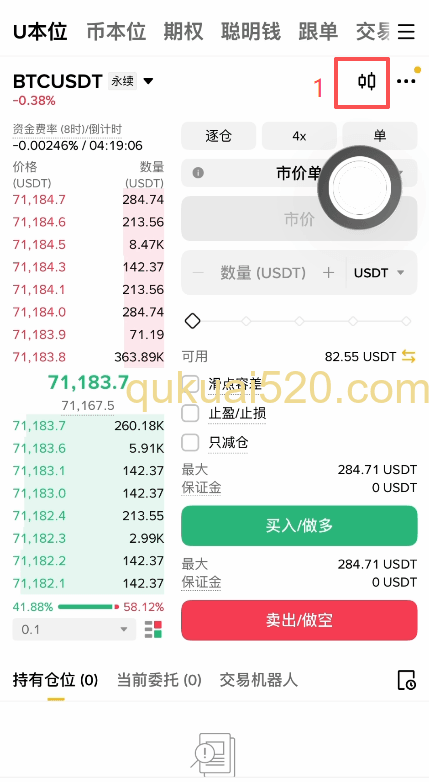 K线图展示页面