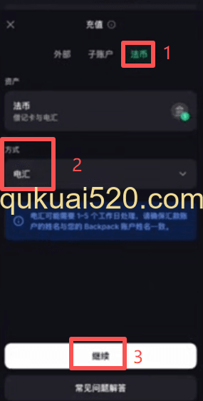 美元充值界面