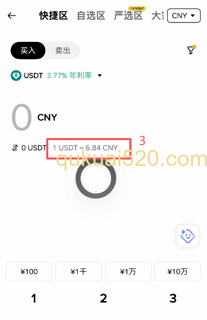 [币安C2C买币页面USDT价格显示]