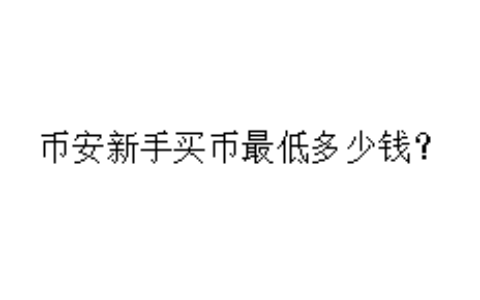 币安新手买币最低多少钱？