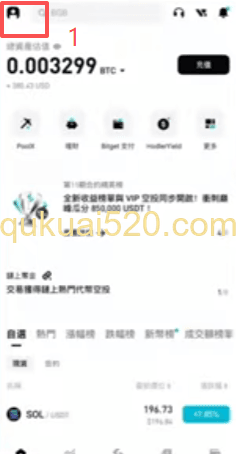 Bitget偏好设置主界面