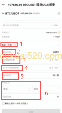 [DCA高级选项界面]