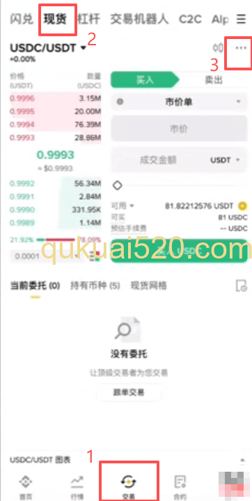 现货交易偏好设置