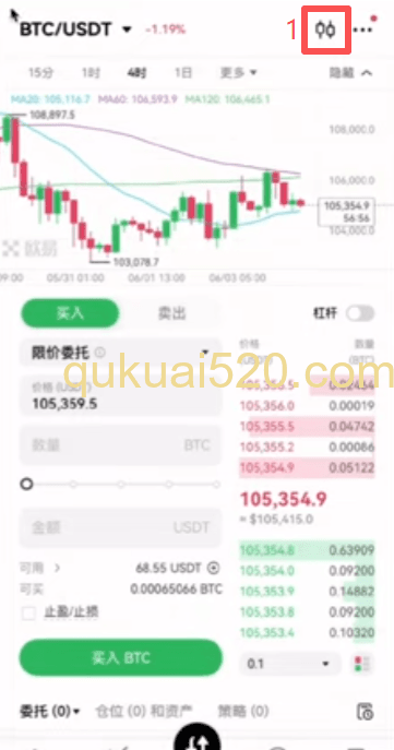 K线图界面