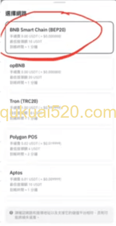 币安BSC链提币界面
