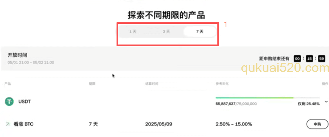 产品选择页面