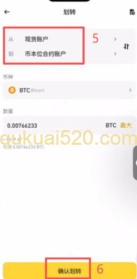 币本位合约界面