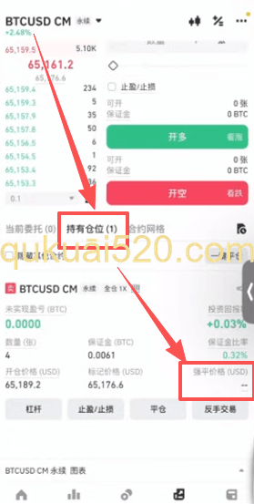 持仓仓位页面
