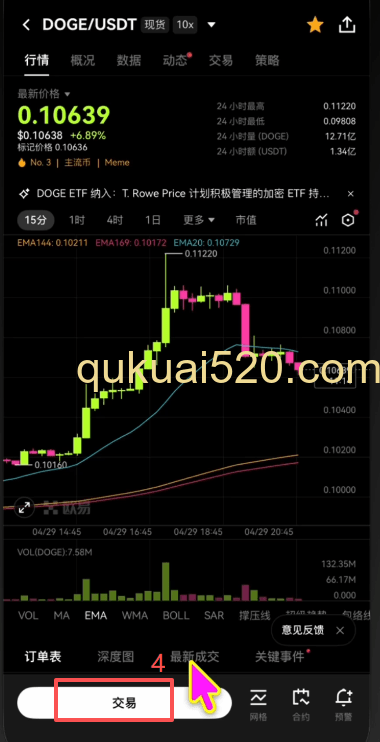 欧易首页热门币种页面