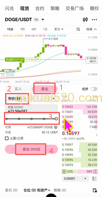 [卖出操作界面]