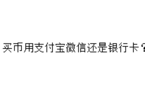 买币用支付宝微信还是银行卡？