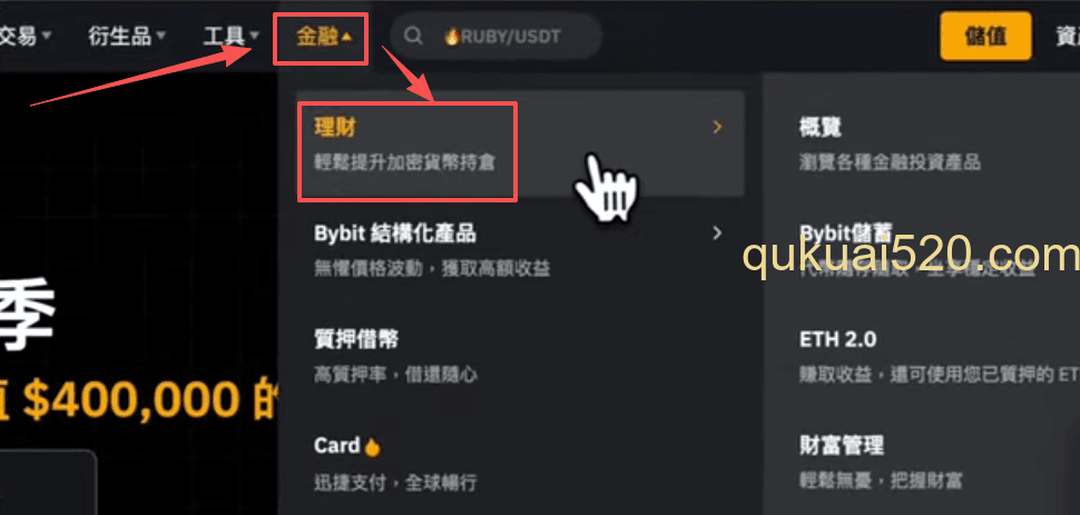 [Bybit理财产品列表界面]