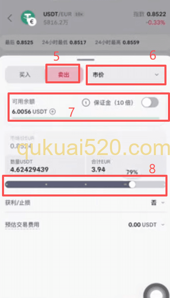USDT/EUR交易对页面